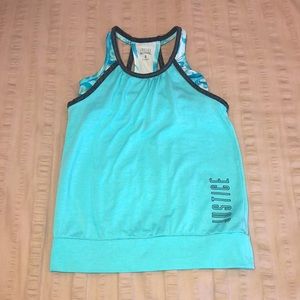Girls Justice Blue Workout Tank w/ Attached Bra